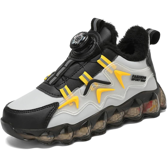 Дитячі зимові черевики Kinder для хлопчиків, антиковзаючі, трекінгові, теплі, зручні, бавовняні, спортивні, для вулиці, розмір 35 EU