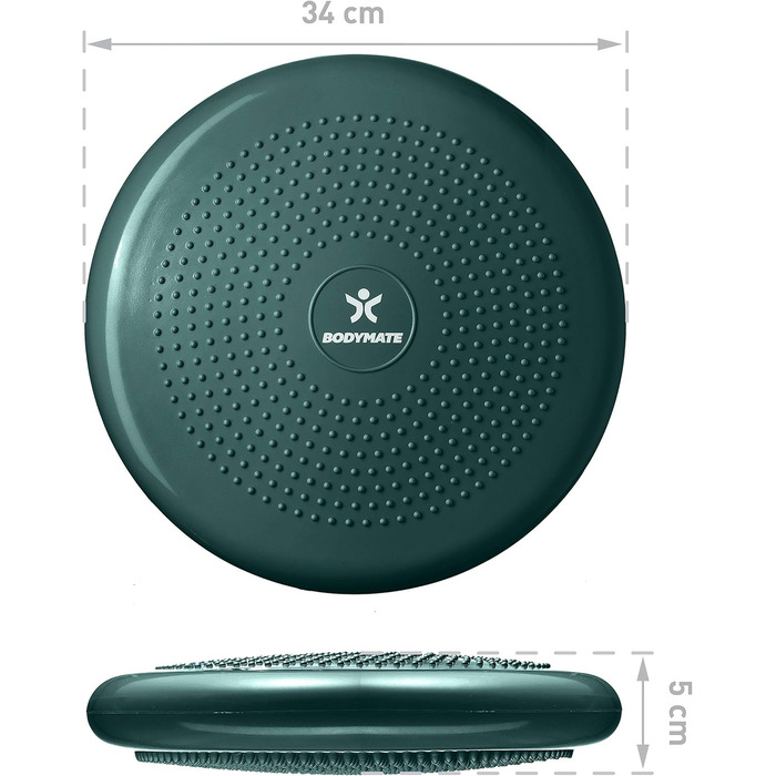 Крісло-подушка BodyMate для балансу та тренувань, 34 см, MIDNIGHT-GREEN