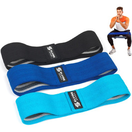 Фітнес-гумки ELVIRE SPORT (3 шт.) - для стегон, сідниць та ніг | Гумки для йоги, пілатесу, кросфіту | Червоний & Вугільний (для чоловіків та жінок)