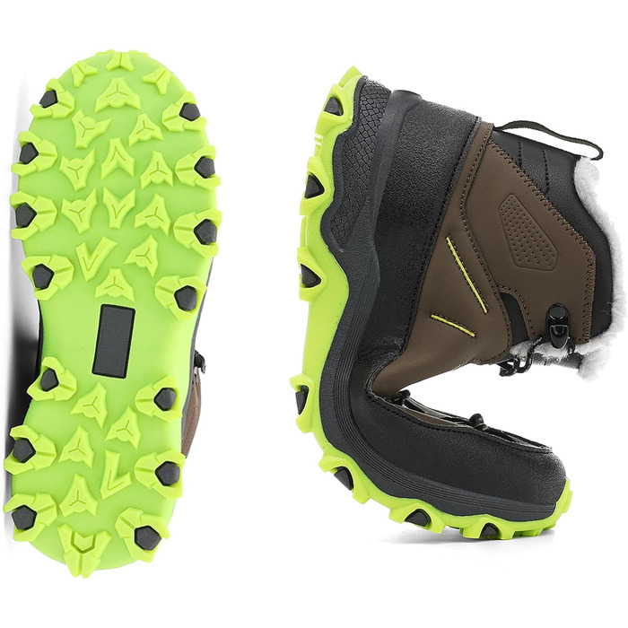 Дитячі трекінгові черевики Kinder: комфортні, теплі, для походів (EU 30-39, коричневі)