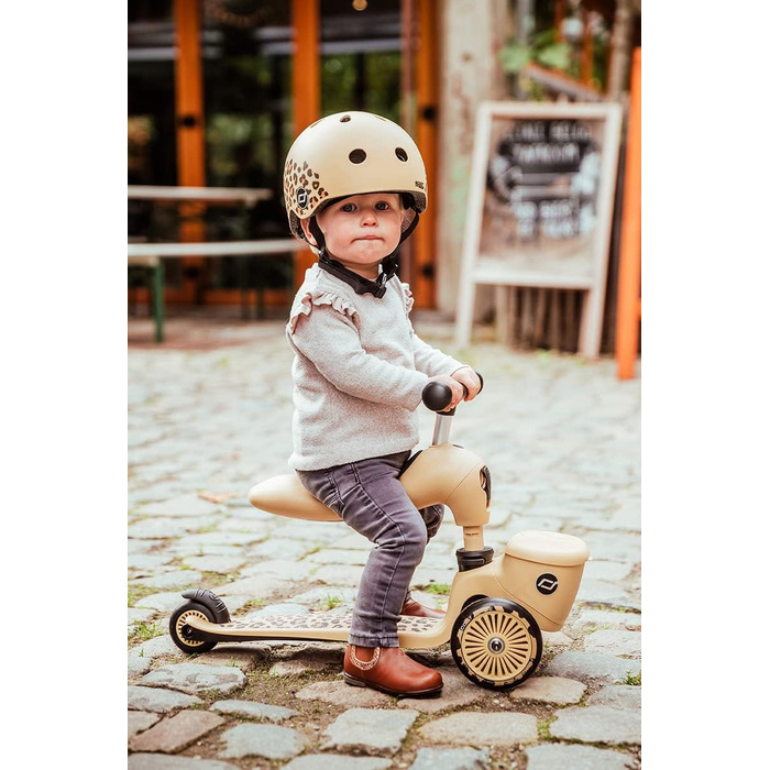 Біговел Scoot & Ride Highwaykick 1 Lifestyle Leopard з сидінням та контейнером для малюків