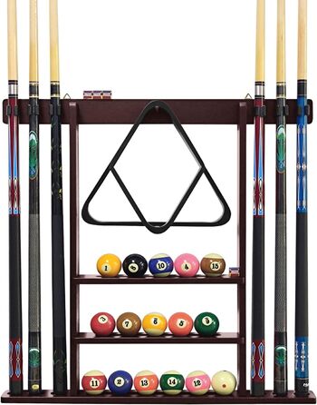 Стійка для кия (білліардного) Pool-Stick-Halter з махагону для біліардного столу, ігрової кімнати, бару