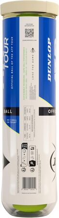 Тенісний м'яч Dunlop ATP Tour - для ґрунту, хард-корту та трави, 3 шт. (4 м'ячі)
