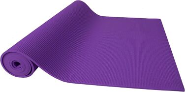 Йога-мат BalanceFrom GoYoga універсальний, високої щільності, нековзкий, з ременем для перенесення, 1/4'', фіолетовий