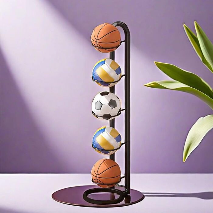 Стійка для зберігання м'ячів: баскетбол, футбол, волейбол. Вертикальна підставка для м'ячів