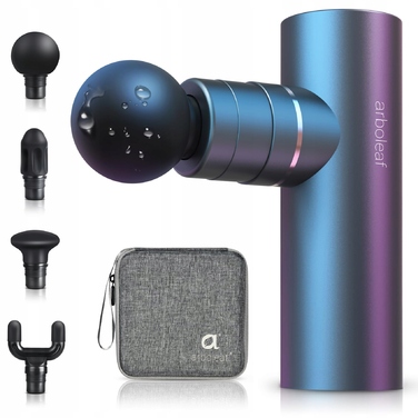 Міні-масажер ARBOLEAF: 3200 об/хв, 0.47 кг, 4 насадки, зарядка USB-C для релаксації