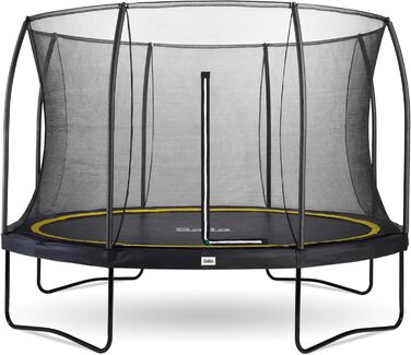 Salta Comfort Edition – круглий надувний батут для саду, ⌀396 см – комплект з захисним покриттям, сіткою та пружинами – чорний, зелений, рожевий – TÜV сертифікований