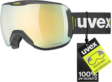 Uvex Downhill 2100 CV - Скі-маска для гірськолижного спорту (1 шт.) чорний мат/золотий-зелений