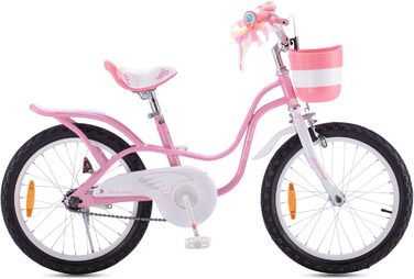Дитячий велосипед Royal Baby Little Swan для дівчаток, з підтримуючими колесами, рожевий, 12/14/16/18 дюймів, від 3 до 10 років