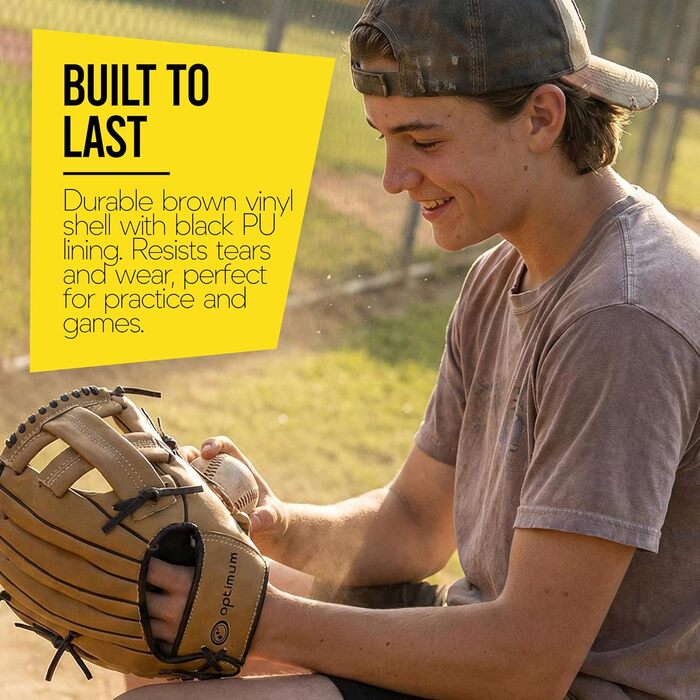 Бейсбольна рукавиця Optimum Extremer для лівші, дитяча: глибока кишеня, м'яка підкладка, захист зап'ястя