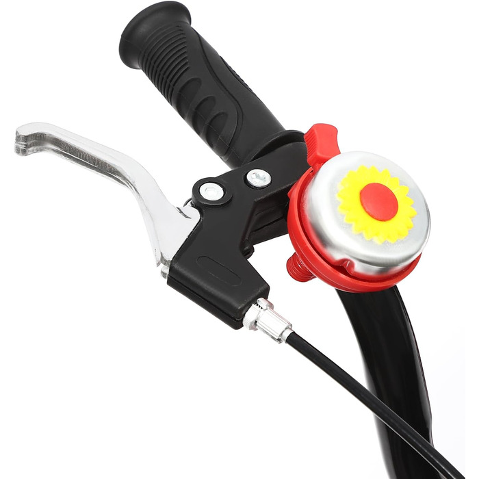 Дитячий велосипед 14 дюймів, регульована висота, велосипед для дівчаток 3-5 років, з додатковими колесами та кошиком, червоний