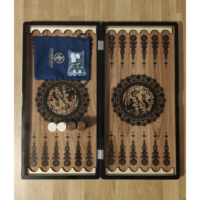 Набір для нард: Backgammon, Tryktrak, Nardy, ВЕЛИКИЙ комплект 60 см
