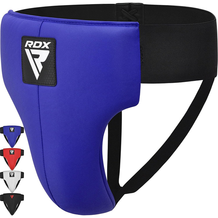 Захист паху RDX для чоловіків, для боксу, MMA, кікбоксингу, тайського боксу, з Maya Hide шкіри, сертифікований SATRA, синій, розмір L