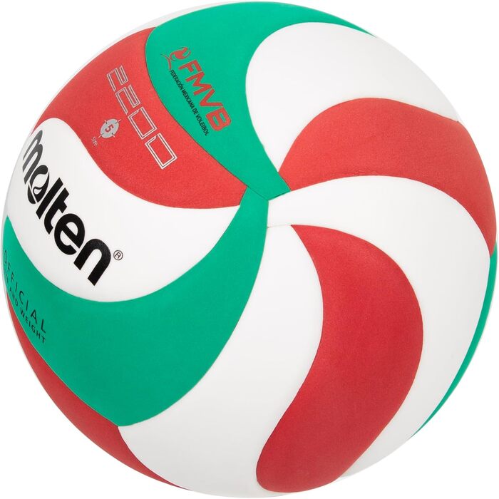 Тренувальний м'яч Molten V5M2200 білий/зелений/червоний, розмір 5