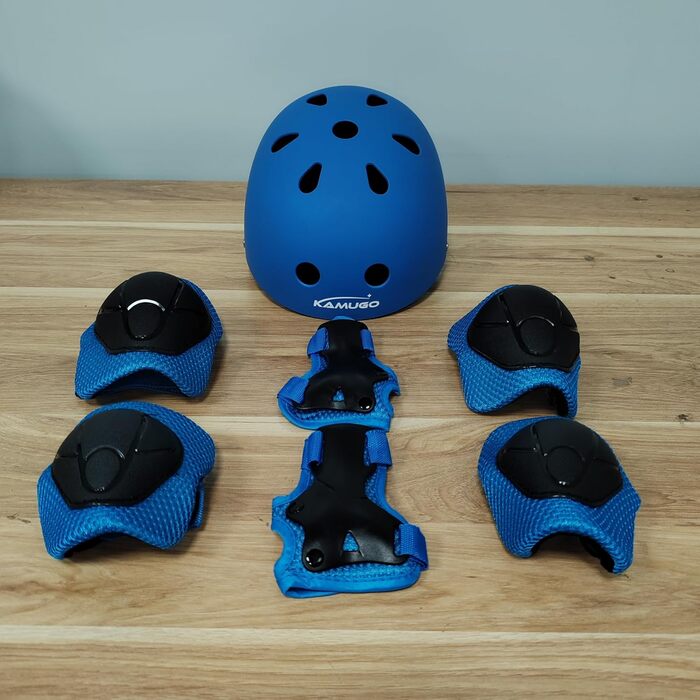 Дитячий шолом KAMUGO з комплектом захисту: наколінники, налокітники, захист зап'ясть. Підходить для дітей 2-8 років (ролики, велосипед, самокат)