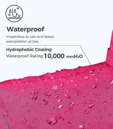 Жіноча гірськолижна куртка Wantdo, тепла флісова куртка, водонепроникна, дихаюча, рожево-червона, розмір L