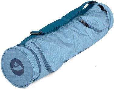 Сумка для йоги Bodhi ASANA 60 см, водостійка, з зовнішніми кишенями, поліестер, для килимків і аксесуарів, синя