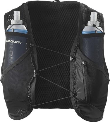 Гідратаційний жилет Salomon Active Skin 8 для бігу, трекінгу та MTB, унісекс, з пляшками, розмір S, чорний