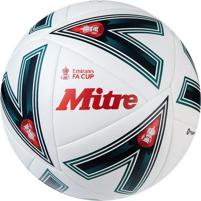 Футбольний м'яч Mitre Match FA Cup, тренувальний, високої міцності, розмір 3, білий
