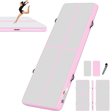 Надувний килимок для гімнастики BPB з електричним насосом. 10 футів. Килимок для акробатики, тренувань, гімнастики, йоги, пілатесу, бойових мистецтв та відпочинку на пляжі. Розмір: 300x100x10 см