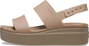 Жіночі сандалії Crocs Brooklyn Low Wedge, 41/42 EU, Latte Mushroom