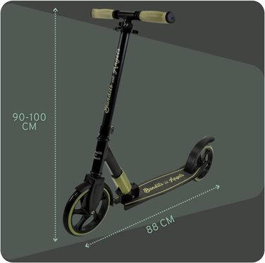 Дитячий самокат Black Racer 205, чорний, для дітей