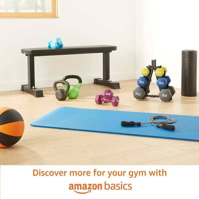 Гантелі Amazon Basics з вініловим покриттям, 2 шт, 1,4 кг, набір для фітнесу