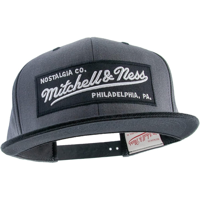 Кепка Mitchell & Ness 2 Tone Box Logo Flat Visor Snapback, універсальний розмір, чорний/багатокольоровий