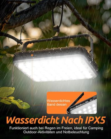 Eventek LED кемпінговий ліхтар 4000LM, 20000mAh Power Bank, USB, до 144 годин, IPX5, 4 режими, для читання, намету, риболовлі, надзвичайних ситуацій