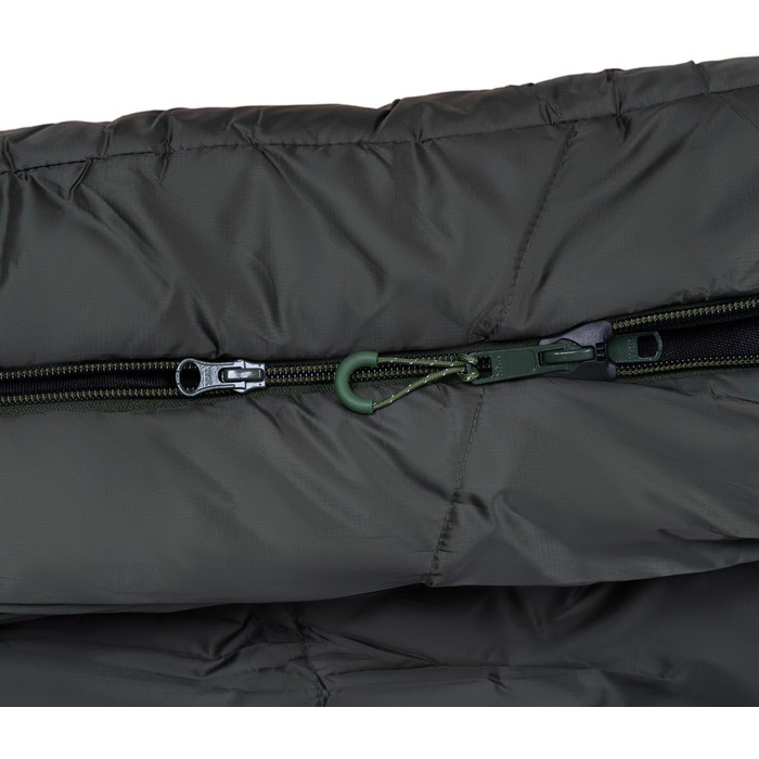 Спальний мішок Alpinus Ultralight Pro 1000 для дорослих, 215x80 см, зелений, двошарова ізоляція, компресійний чохол