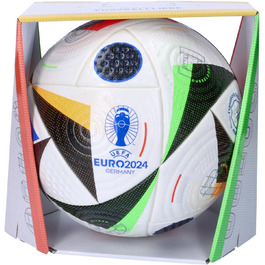Футбольний м'яч Adidas Euro24 Pro, розмір 5, біло-чорний