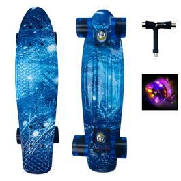 Скейтборд Mini Cruiser 22 дюйми з LED-колесами для дорослих та дітей - ідеальний подарунок