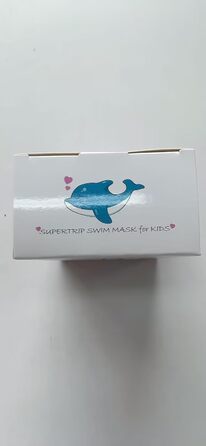 Дитяча маска для плавання та снорклінгу Supertrip, 6-14 років, скло, рожево-блакитна