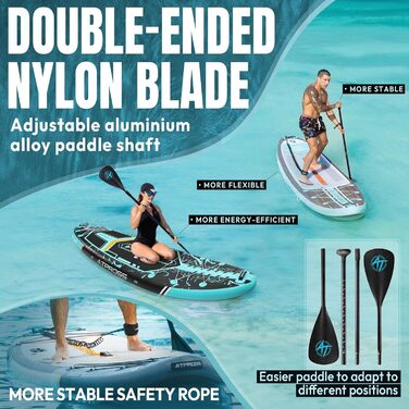 Надувне SUP-борд (305 x 91 см) з аксесуарами та рюкзаком (блакитний/з сидінням)