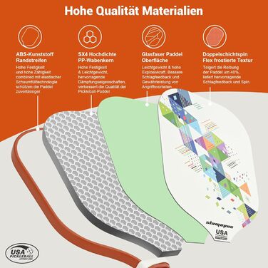 Набір для піклболу: ракетки з графіту та скловолокна, м'ячі та сумка | Ідеально для початківців