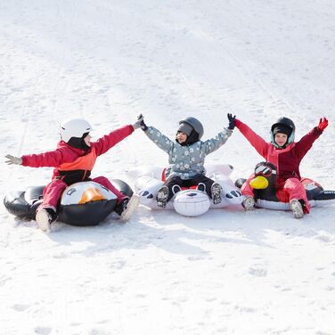 Надувний сніговий сніговик-пончик, сніговий рожок, іграшка для снігу для дорослих та дітей, сімейний відпочинок на свіжому повітрі, катання на снігу після катання на лижах або сноуборді (Пенгвін)