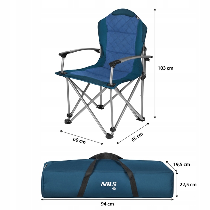 Крісло кемпінгове Nils Camp NC3705, синій