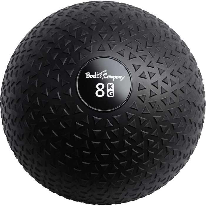 Медичний м'яч Bad Company з 12 рівнями ваги | Slamball для тренування сили та витривалості | Повний м'яч з гумовою поверхнею | 3-20 кг (f - 8 кг)