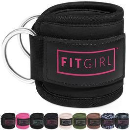 FITGIRL Манжети для щиколоток для тренажерів і резинок, для дому та спортзалу, для тренування сідниць, кікбеків, розгинання ніг, відведення стегна