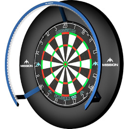 Світлодіодне підсвічування для дартс Mission Darts Torus 270, доступ до ігрової зони, матове чорне, червоне, синє, бронзове