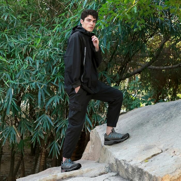 Черевики для хайкінгу чоловічі, дихаючі, трекінгові, легкі та з антиковзаючою підошвою, для трейлраннінгу та активного відпочинку на природі, блакитні, 47 EU