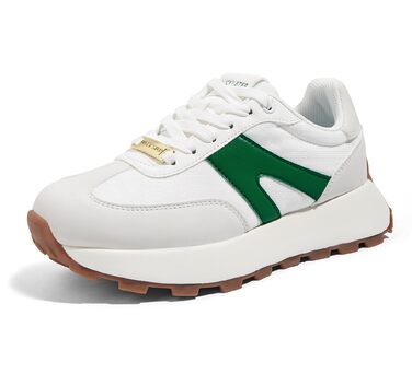 Кросівки жіночі Lucky Step на платформі, ретро-стиль, для бігу, тенісу та повсякденного носіння (Сіро-зелені, 41 EU)