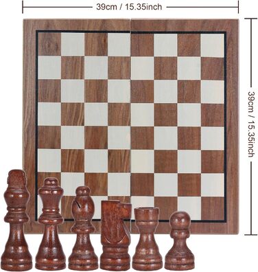 Шахи дерев'яні складані ручної роботи, 35 x 35 см - Dosenstek