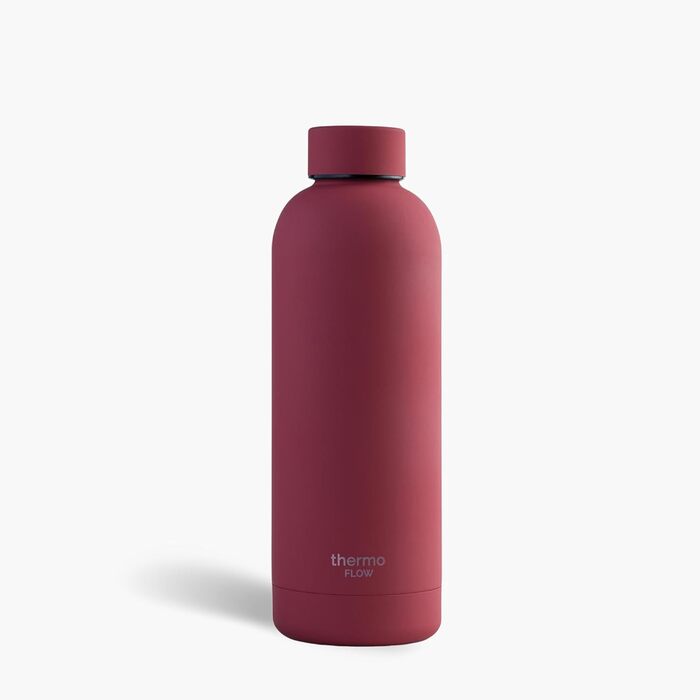 Термос-бутилка з нержавіючої сталі Thermo Flow 500 мл, ізольована, BPA-free, герметична, для школи, офісу, подорожей, каштанова