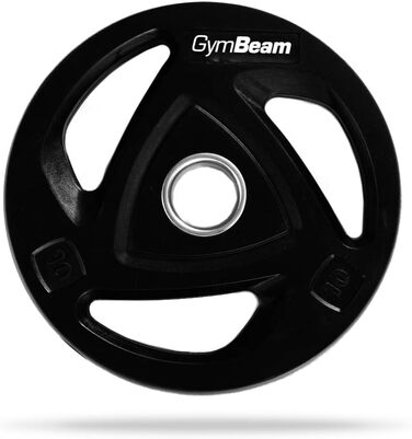 Диск для штанги GymBeam IRON 10 кг, чавунний, 51 мм, з гумовим покриттям, для силових тренувань, антикорозійний