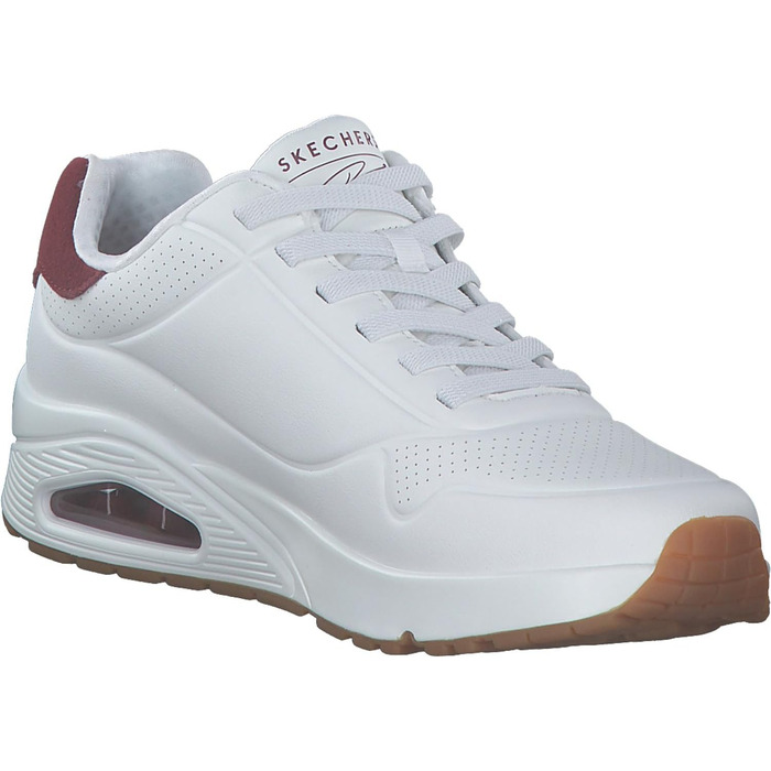 Чоловічі кросівки Skechers UNO Harry Kane AirSneaker, 43 EU, білий, Duraleather, замша Burgundy
