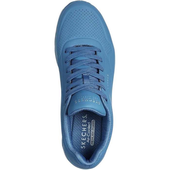 Кросівки Skechers UNO Stand on Air для чоловіків, блакитний матеріал Durabuck Mesh, розмір 47.5 EU