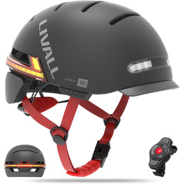 Смарт велосипедний шолом LIVALL BH51M NSO з Bluetooth, динаміками, мікрофоном, інтелектуальними покажчиками повороту, візором та датчиком падіння для дорослих