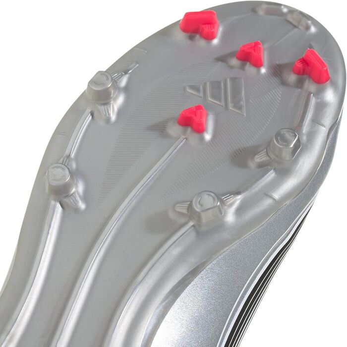 Дитячі футбольні бутси adidas F50 Messi League для гри на твердих та універсальних покриттях, розмір 37 1/3 EU, кольори: білий, червоний, срібло