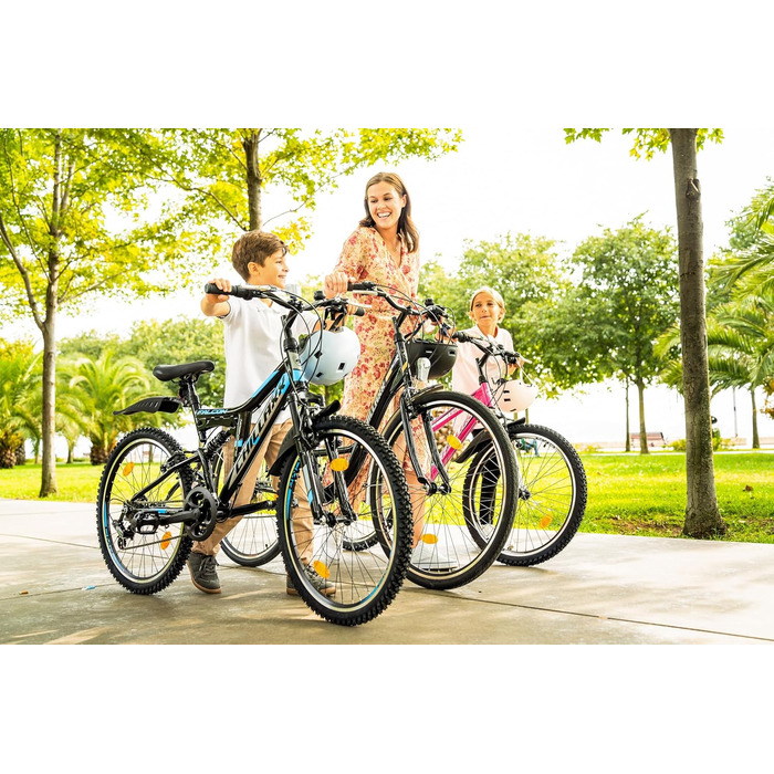 Гірський велосипед Chillaxx Falcon Premium 24, 26, 27.5, 29 дюймів для хлопців, дівчат, жінок та чоловіків, дискові гальма, 21 швидкість, повна амортизація